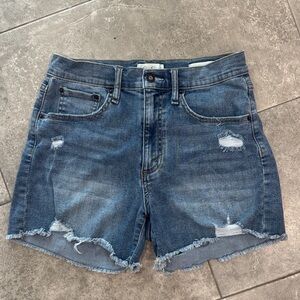 Jessica Simpson Blue Distressed Lovesick Jean Shorts